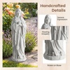 image:imageGiantex 295 Virgin Mary Garden Statue Outdoor Blessed Mother Statue  WeatherResistant MgO Catholic Religious Sculpture for Lawn Patio Prayer Garden Memorial Yard Decor Distressed IvoryVirgin Mary  Praying