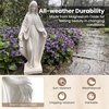 image:imageGiantex 295 Virgin Mary Garden Statue Outdoor Blessed Mother Statue  WeatherResistant MgO Catholic Religious Sculpture for Lawn Patio Prayer Garden Memorial Yard Decor Distressed IvoryVirgin Mary  Blessing