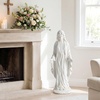 image:imageGiantex 295 Virgin Mary Garden Statue Outdoor Blessed Mother Statue  WeatherResistant MgO Catholic Religious Sculpture for Lawn Patio Prayer Garden Memorial Yard Decor Distressed IvoryVirgin Mary  Standing