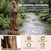 image:imageGiantex 295 Virgin Mary Garden Statue Outdoor Blessed Mother Statue  WeatherResistant MgO Catholic Religious Sculpture for Lawn Patio Prayer Garden Memorial Yard Decor Distressed IvorySaint Francis  with Animals