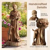 image:imageGiantex 295 Virgin Mary Garden Statue Outdoor Blessed Mother Statue  WeatherResistant MgO Catholic Religious Sculpture for Lawn Patio Prayer Garden Memorial Yard Decor Distressed IvorySaint Francis  with Animals