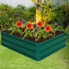 image:imageGiantex 3Tier Raised Garden Bed 47 x47x24 HeavyDuty Metal Outdoor Planter Box wOpenEnded Base Elevated Planter Box for Vegetable Fruit Flower Herb Patio Backyard Raised Bed Kit1