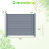 image:imageGiantex 4Panel Air Conditioner Fence 48 W x 36 H Outdoor Privacy Screen with Stakes WeatherResistant PP Enclosure for AC Unit Trash Can amp Pool Pump Decorative Garden Fence WhiteGray