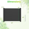 image:imageGiantex 4Panel Air Conditioner Fence 48 W x 36 H Outdoor Privacy Screen with Stakes WeatherResistant PP Enclosure for AC Unit Trash Can amp Pool Pump Decorative Garden Fence WhiteBlack