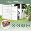 image:imageGiantex 4Panel Air Conditioner Fence 48 W x 36 H Outdoor Privacy Screen with Stakes WeatherResistant PP Enclosure for AC Unit Trash Can amp Pool Pump Decorative Garden Fence WhiteWhite