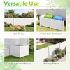 image:imageGiantex 4Panel Air Conditioner Fence 48 W x 36 H Outdoor Privacy Screen with Stakes WeatherResistant PP Enclosure for AC Unit Trash Can amp Pool Pump Decorative Garden Fence WhiteWhite