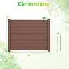image:imageGiantex 4Panel Air Conditioner Fence 48 W x 36 H Outdoor Privacy Screen with Stakes WeatherResistant PP Enclosure for AC Unit Trash Can amp Pool Pump Decorative Garden Fence WhiteBrown