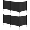 image:imageGiantex 4Panel Air Conditioner Fence 48 W x 36 H Outdoor Privacy Screen with Stakes WeatherResistant PP Enclosure for AC Unit Trash Can amp Pool Pump Decorative Garden Fence WhiteBlack
