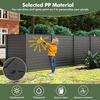 image:imageGiantex 4Panel Air Conditioner Fence 48 W x 36 H Outdoor Privacy Screen with Stakes WeatherResistant PP Enclosure for AC Unit Trash Can amp Pool Pump Decorative Garden Fence WhiteBlack