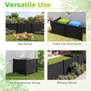 image:imageGiantex 4Panel Air Conditioner Fence 48 W x 36 H Outdoor Privacy Screen with Stakes WeatherResistant PP Enclosure for AC Unit Trash Can amp Pool Pump Decorative Garden Fence WhiteBlack
