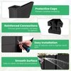 image:imageGiantex 4Panel Air Conditioner Fence 48 W x 36 H Outdoor Privacy Screen with Stakes WeatherResistant PP Enclosure for AC Unit Trash Can amp Pool Pump Decorative Garden Fence WhiteBlack
