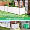 image:imageGiantex 4Panel Air Conditioner Fence 48 W x 36 H Outdoor Privacy Screen with Stakes WeatherResistant PP Enclosure for AC Unit Trash Can amp Pool Pump Decorative Garden Fence WhiteWhite