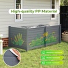 image:imageGiantex 4Panel Air Conditioner Fence 48 W x 36 H Outdoor Privacy Screen with Stakes WeatherResistant PP Enclosure for AC Unit Trash Can amp Pool Pump Decorative Garden Fence WhiteGray