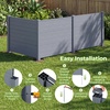 image:imageGiantex 4Panel Air Conditioner Fence 48 W x 36 H Outdoor Privacy Screen with Stakes WeatherResistant PP Enclosure for AC Unit Trash Can amp Pool Pump Decorative Garden Fence WhiteGray