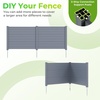 image:imageGiantex 4Panel Air Conditioner Fence 48 W x 36 H Outdoor Privacy Screen with Stakes WeatherResistant PP Enclosure for AC Unit Trash Can amp Pool Pump Decorative Garden Fence WhiteGray