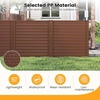 image:imageGiantex 4Panel Air Conditioner Fence 48 W x 36 H Outdoor Privacy Screen with Stakes WeatherResistant PP Enclosure for AC Unit Trash Can amp Pool Pump Decorative Garden Fence WhiteBrown