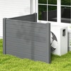 image:imageGiantex 4Panel Air Conditioner Fence 48 W x 36 H Outdoor Privacy Screen with Stakes WeatherResistant PP Enclosure for AC Unit Trash Can amp Pool Pump Decorative Garden Fence WhiteGray