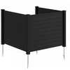image:imageGiantex 4Panel Air Conditioner Fence 48 W x 36 H Outdoor Privacy Screen with Stakes WeatherResistant PP Enclosure for AC Unit Trash Can amp Pool Pump Decorative Garden Fence WhiteBlack