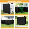 image:imageGiantex 4Panel Air Conditioner Fence 48 W x 36 H Outdoor Privacy Screen with Stakes WeatherResistant PP Enclosure for AC Unit Trash Can amp Pool Pump Decorative Garden Fence WhiteBlack
