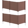 image:imageGiantex 4Panel Air Conditioner Fence 48 W x 36 H Outdoor Privacy Screen with Stakes WeatherResistant PP Enclosure for AC Unit Trash Can amp Pool Pump Decorative Garden Fence WhiteBrown