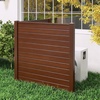 image:imageGiantex 4Panel Air Conditioner Fence 48 W x 36 H Outdoor Privacy Screen with Stakes WeatherResistant PP Enclosure for AC Unit Trash Can amp Pool Pump Decorative Garden Fence WhiteBrown