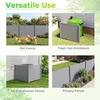 image:imageGiantex 4Panel Air Conditioner Fence 48 W x 36 H Outdoor Privacy Screen with Stakes WeatherResistant PP Enclosure for AC Unit Trash Can amp Pool Pump Decorative Garden Fence WhiteGray