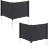 image:imageGiantex 4Panel Air Conditioner Fence 48 W x 36 H Outdoor Privacy Screen with Stakes WeatherResistant PP Enclosure for AC Unit Trash Can amp Pool Pump Decorative Garden Fence WhiteBlack