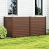 image:imageGiantex 4Panel Air Conditioner Fence 48 W x 36 H Outdoor Privacy Screen with Stakes WeatherResistant PP Enclosure for AC Unit Trash Can amp Pool Pump Decorative Garden Fence WhiteBrown