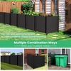 image:imageGiantex 4Panel Air Conditioner Fence 48 W x 36 H Outdoor Privacy Screen with Stakes WeatherResistant PP Enclosure for AC Unit Trash Can amp Pool Pump Decorative Garden Fence WhiteBlack