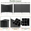 image:imageGiantex 4Panel Air Conditioner Fence 48 W x 36 H Outdoor Privacy Screen with Stakes WeatherResistant PP Enclosure for AC Unit Trash Can amp Pool Pump Decorative Garden Fence WhiteBlack