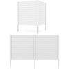 image:imageGiantex 4Panel Air Conditioner Fence 48 W x 36 H Outdoor Privacy Screen with Stakes WeatherResistant PP Enclosure for AC Unit Trash Can amp Pool Pump Decorative Garden Fence WhiteWhite