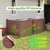 image:imageGiantex 4Panel Air Conditioner Fence 48 W x 36 H Outdoor Privacy Screen with Stakes WeatherResistant PP Enclosure for AC Unit Trash Can amp Pool Pump Decorative Garden Fence WhiteBrown
