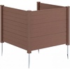 image:imageGiantex 4Panel Air Conditioner Fence 48 W x 36 H Outdoor Privacy Screen with Stakes WeatherResistant PP Enclosure for AC Unit Trash Can amp Pool Pump Decorative Garden Fence WhiteBrown