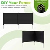 image:imageGiantex 4Panel Air Conditioner Fence 48 W x 36 H Outdoor Privacy Screen with Stakes WeatherResistant PP Enclosure for AC Unit Trash Can amp Pool Pump Decorative Garden Fence WhiteBlack