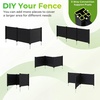 image:imageGiantex 4Panel Air Conditioner Fence 48 W x 36 H Outdoor Privacy Screen with Stakes WeatherResistant PP Enclosure for AC Unit Trash Can amp Pool Pump Decorative Garden Fence WhiteBlack