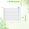 image:imageGiantex 4Panel Air Conditioner Fence 48 W x 36 H Outdoor Privacy Screen with Stakes WeatherResistant PP Enclosure for AC Unit Trash Can amp Pool Pump Decorative Garden Fence WhiteWhite