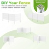 image:imageGiantex 4Panel Air Conditioner Fence 48 W x 36 H Outdoor Privacy Screen with Stakes WeatherResistant PP Enclosure for AC Unit Trash Can amp Pool Pump Decorative Garden Fence WhiteWhite