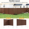 image:imageGiantex 4Panel Air Conditioner Fence 48 W x 36 H Outdoor Privacy Screen with Stakes WeatherResistant PP Enclosure for AC Unit Trash Can amp Pool Pump Decorative Garden Fence WhiteBrown