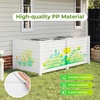 image:imageGiantex 4Panel Air Conditioner Fence 48 W x 36 H Outdoor Privacy Screen with Stakes WeatherResistant PP Enclosure for AC Unit Trash Can amp Pool Pump Decorative Garden Fence WhiteWhite