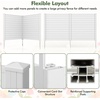 image:imageGiantex 4Panel Air Conditioner Fence 48 W x 36 H Outdoor Privacy Screen with Stakes WeatherResistant PP Enclosure for AC Unit Trash Can amp Pool Pump Decorative Garden Fence WhiteWhite