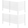 image:imageGiantex 4Panel Air Conditioner Fence 48 W x 36 H Outdoor Privacy Screen with Stakes WeatherResistant PP Enclosure for AC Unit Trash Can amp Pool Pump Decorative Garden Fence WhiteWhite