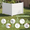 image:imageGiantex 4Panel Air Conditioner Fence 48 W x 36 H Outdoor Privacy Screen with Stakes WeatherResistant PP Enclosure for AC Unit Trash Can amp Pool Pump Decorative Garden Fence WhiteWhite