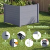 image:imageGiantex 4Panel Air Conditioner Fence 48 W x 36 H Outdoor Privacy Screen with Stakes WeatherResistant PP Enclosure for AC Unit Trash Can amp Pool Pump Decorative Garden Fence WhiteGray