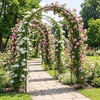 image:imageGiantex 87 Metal Garden Arbor Arch Trellis for Climbing Plants Vines  Decorative Outdoor Archway with PowderCoated Heavy Duty Frame Wedding Arbor for Ceremony Party Backyard Lawn Decoration42W x 87H