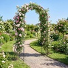 image:imageGiantex 87 Metal Garden Arbor Arch Trellis for Climbing Plants Vines  Decorative Outdoor Archway with PowderCoated Heavy Duty Frame Wedding Arbor for Ceremony Party Backyard Lawn Decoration42W x 87H