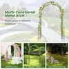 image:imageGiantex 87 Metal Garden Arbor Arch Trellis for Climbing Plants Vines  Decorative Outdoor Archway with PowderCoated Heavy Duty Frame Wedding Arbor for Ceremony Party Backyard Lawn Decoration66W x 95H