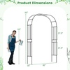 image:imageGiantex 87 Metal Garden Arbor Arch Trellis for Climbing Plants Vines  Decorative Outdoor Archway with PowderCoated Heavy Duty Frame Wedding Arbor for Ceremony Party Backyard Lawn Decoration60W x 95H