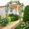 image:imageGiantex 87 Metal Garden Arbor Arch Trellis for Climbing Plants Vines  Decorative Outdoor Archway with PowderCoated Heavy Duty Frame Wedding Arbor for Ceremony Party Backyard Lawn Decoration60W x 95H