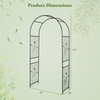 image:imageGiantex 87 Metal Garden Arbor Arch Trellis for Climbing Plants Vines  Decorative Outdoor Archway with PowderCoated Heavy Duty Frame Wedding Arbor for Ceremony Party Backyard Lawn Decoration42W x 87H