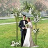 image:imageGiantex 87 Metal Garden Arbor Arch Trellis for Climbing Plants Vines  Decorative Outdoor Archway with PowderCoated Heavy Duty Frame Wedding Arbor for Ceremony Party Backyard Lawn Decoration49W x 113H